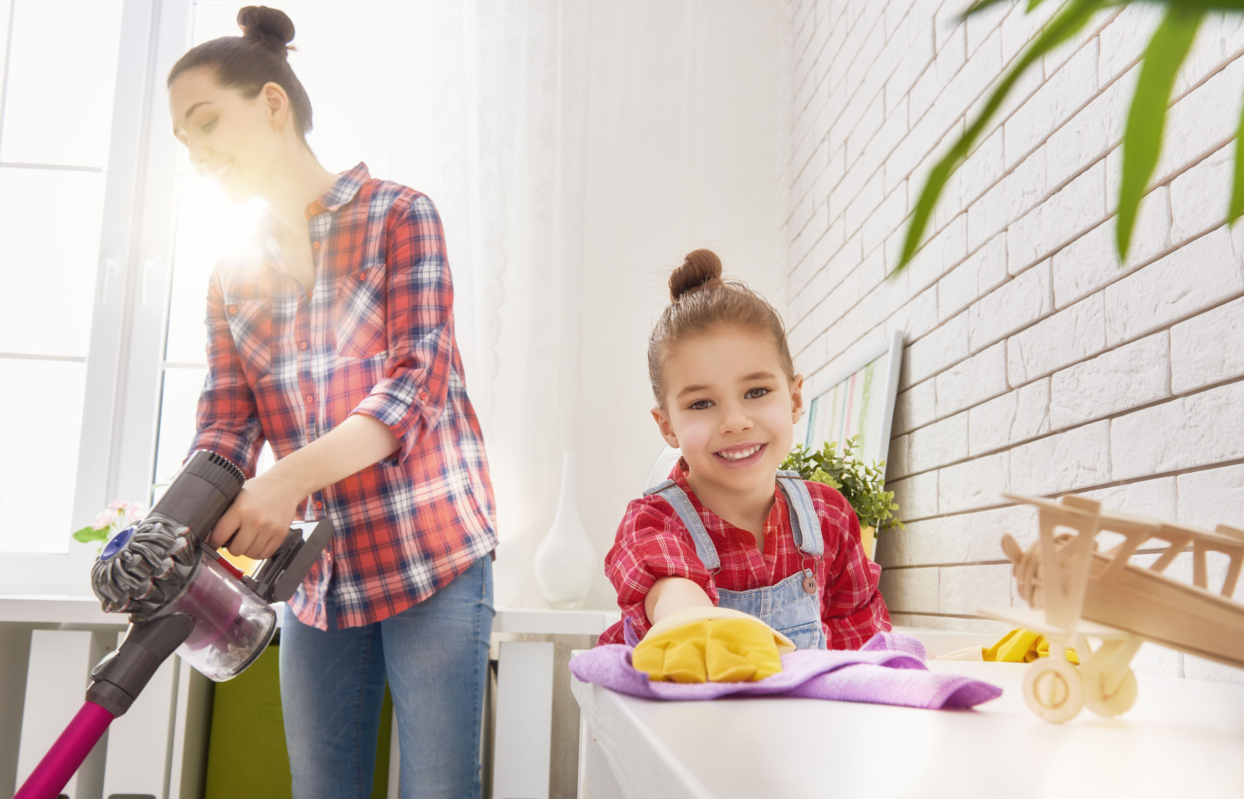 Mom Cleaning Home